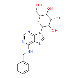 ChemSpider 2D Image | N-Benzyl-9-hexopyranosyl-9H-purin-6-amine | C18H21N5O5
