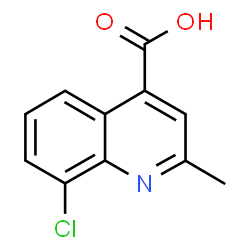 ChemSpider 2D Image | 8-Chloro-2-methyl-4-quinolinecarboxylic acid | C11H8ClNO2