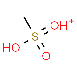 ChemSpider 2D Image | [Hydroxy(methyl)oxido-lambda~6~-sulfanylidene]oxonium | CH5O3S