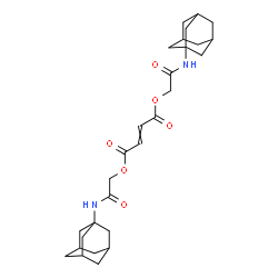 ChemSpider 2D Image | Bis[2-(adamantan-1-ylamino)-2-oxoethyl] 2-butenedioate | C28H38N2O6