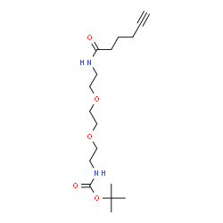 ChemSpider 2D Image | 2-Methyl-2-propanyl (2-{2-[2-(5-hexynoylamino)ethoxy]ethoxy}ethyl)carbamate | C17H30N2O5