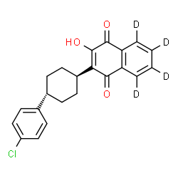 ChemSpider 2D Image | ATOVAQUONE-D4 | C22H15D4ClO3