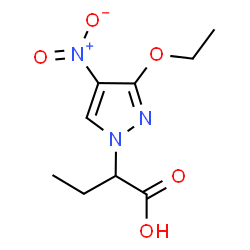 ChemSpider 2D Image | 2-(3-ETHOXY-4-NITROPYRAZOL-1-YL)BUTANOIC ACID | C9H13N3O5