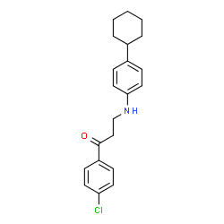 ChemSpider 2D Image | 1-(4-chlorophenyl)-3-(4-cyclohexylanilino)-1-propanone | C21H24ClNO