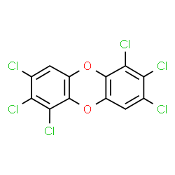 ChemSpider 2D Image | 1,2,3,6,7,8-Hexachlorooxanthrene | C12H2Cl6O2