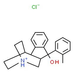 ChemSpider 2D Image | {1-AZABICYCLO[2.2.2]OCTAN-3-YL}BIS(2-METHYLPHENYL)METHANOL HYDROCHLORIDE | C22H28ClNO