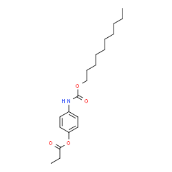 ChemSpider 2D Image | 4-{[(Decyloxy)carbonyl]amino}phenyl propionate | C20H31NO4