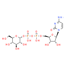 ChemSpider 2D Image | Cytidine diphosphate glucose | C15H25N3O16P2
