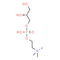 ChemSpider 2D Image | 2-({[(2R)-2,3-Dihydroxypropoxy](hydroxy)phosphoryl}oxy)-N,N,N-trimethylethanaminium | C8H21NO6P