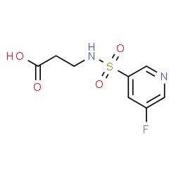 ChemSpider 2D Image | N-[(5-Fluoro-3-pyridinyl)sulfonyl]-beta-alanine | C8H9FN2O4S