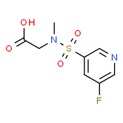 ChemSpider 2D Image | N-[(5-Fluoro-3-pyridinyl)sulfonyl]-N-methylglycine | C8H9FN2O4S