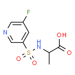 ChemSpider 2D Image | N-[(5-Fluoro-3-pyridinyl)sulfonyl]alanine | C8H9FN2O4S