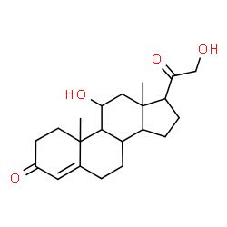 ChemSpider 2D Image | 11,21-Dihydroxypregn-4-ene-3,20-dione | C21H30O4