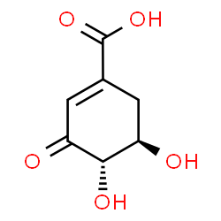 ChemSpider 2D Image | (-)-3-dehydroshikimic acid | C7H8O5