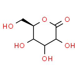 ChemSpider 2D Image | (6R)-3,4,5-Trihydroxy-6-(hydroxymethyl)tetrahydro-2H-pyran-2-one | C6H10O6