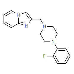 ChemSpider 2D Image | 2-{[4-(2-Fluorophenyl)-1-piperazinyl]methyl}imidazo[1,2-a]pyridine | C18H19FN4