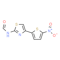 ChemSpider 2D Image | N-[4-(5-Nitro-2-thienyl)-1,3-thiazol-2-yl]formamide | C8H5N3O3S2