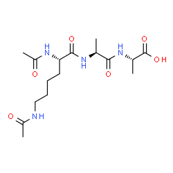 ChemSpider 2D Image | N~2~,N~6~-Diacetyl-L-lysyl-L-alanyl-L-alanine | C16H28N4O6