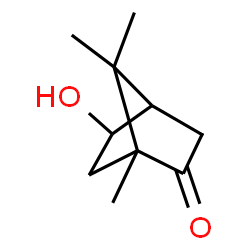 ChemSpider 2D Image | 5-Hydroxy-1,7,7-trimethylbicyclo[2.2.1]heptan-2-one | C10H16O2
