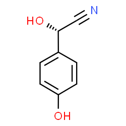 ChemSpider 2D Image | (2S)-Hydroxy(4-hydroxyphenyl)acetonitrile | C8H7NO2