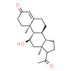 ChemSpider 2D Image | 11a-Hydroxyprogesterone | C21H30O3