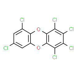 ChemSpider 2D Image | 1,2,3,4,6,8-Hexachlorooxanthrene | C12H2Cl6O2