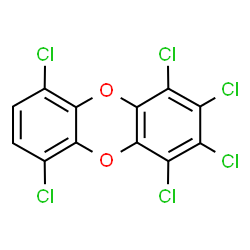 ChemSpider 2D Image | 1,2,3,4,6,9-Hexachlorooxanthrene | C12H2Cl6O2