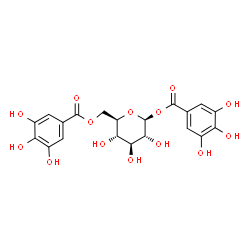 ChemSpider 2D Image | 1,6-bis-O-galloyl-beta-D-glucose | C20H20O14