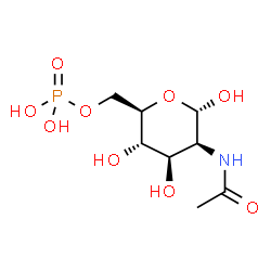 ChemSpider 2D Image | N-acetyl-alpha-D-mannosamine 6-phosphate | C8H16NO9P