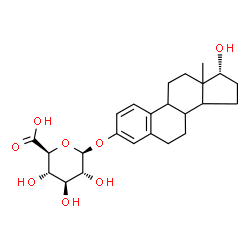 ChemSpider 2D Image | (17alpha)-17-Hydroxyestra-1,3,5(10)-trien-3-yl beta-D-glucopyranosiduronic acid | C24H32O8