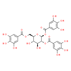ChemSpider 2D Image | 1,2,6-Tri-O-galloyl-.beta.-D-glucopyranose | C27H24O18