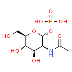 ChemSpider 2D Image | N-Acetylglucosamine 1-phosphate | C8H16NO9P