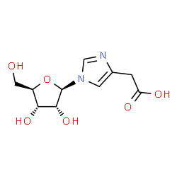 ChemSpider 2D Image | Imidazoleacetic acid riboside | C10H14N2O6