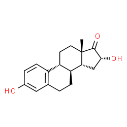 ChemSpider 2D Image | (8alpha,9beta,14beta,16alpha)-3,16-Dihydroxyestra-1,3,5(10)-trien-17-one | C18H22O3