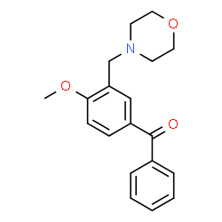 ChemSpider 2D Image | (4-Methoxy-3-morpholin-4-ylmethyl-phenyl)-phenyl-methanone | C19H21NO3