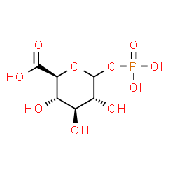 ChemSpider 2D Image | D-glucuronic acid 1-phosphate | C6H11O10P