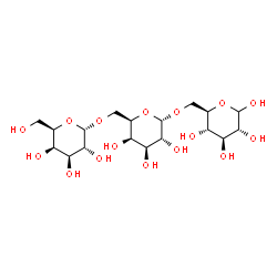 ChemSpider 2D Image | alpha-D-Galactopyranosyl-(1->6)-alpha-D-galactopyranosyl-(1->6)-D-glucopyranose | C18H32O16