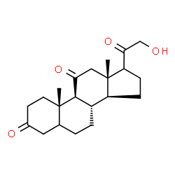 ChemSpider 2D Image | (17xi)-21-Hydroxypregnane-3,11,20-trione | C21H30O4