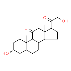 ChemSpider 2D Image | (3alpha)-3,21-Dihydroxypregnane-11,20-dione | C21H32O4