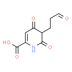 ChemSpider 2D Image | 4,6-Dioxo-5-(3-oxopropyl)-1,4,5,6-tetrahydro-2-pyridinecarboxylic acid | C9H9NO5