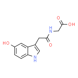 ChemSpider 2D Image | N-[(5-Hydroxy-1H-indol-3-yl)acetyl]glycine | C12H12N2O4
