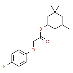 ChemSpider 2D Image | 3,3,5-Trimethylcyclohexyl (4-fluorophenoxy)acetate | C17H23FO3