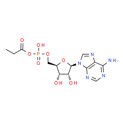 ChemSpider 2D Image | propanoyl-AMP | C13H18N5O8P