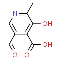 ChemSpider 2D Image | 5-Formyl-3-hydroxy-2-methylisonicotinic acid | C8H7NO4