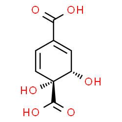 ChemSpider 2D Image | (3S,4R)-3,4-Dihydroxy-1,5-cyclohexadiene-1,4-dicarboxylic acid | C8H8O6