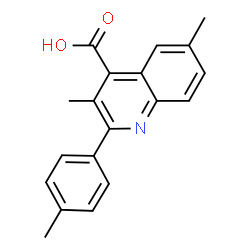 ChemSpider 2D Image | 3,6-DIMETHYL-2-(P-TOLYL)QUINOLINE-4-CARBOXYLIC ACID | C19H17NO2