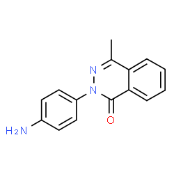 ChemSpider 2D Image | 2-(4-Aminophenyl)-4-methyl-1(2H)-phthalazinone | C15H13N3O