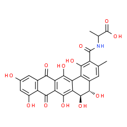 ChemSpider 2D Image | 11-O-Demethylpradimicinone II | C27H21NO12