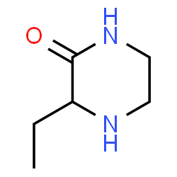 ChemSpider 2D Image | 3-Ethyl-2-piperazinone | C6H12N2O