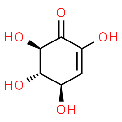 ChemSpider 2D Image | (4R,5S,6R)-2,4,5,6-Tetrahydroxy-2-cyclohexen-1-one | C6H8O5